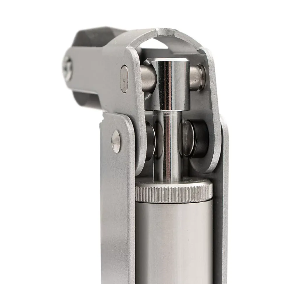 Frein de rétention force 115 N, en aluminium anodisé argent, pour porte jusquà 100 KG.