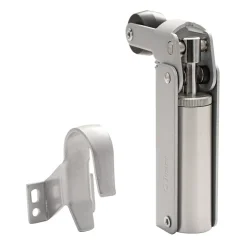 Frein de rétention force 60 N en aluminium anodisé argent pour porte jusquà 40 KG