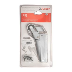Frein de rétention force 80 N en aluminium anodisé argent, pour porte jusquà 80 KG.