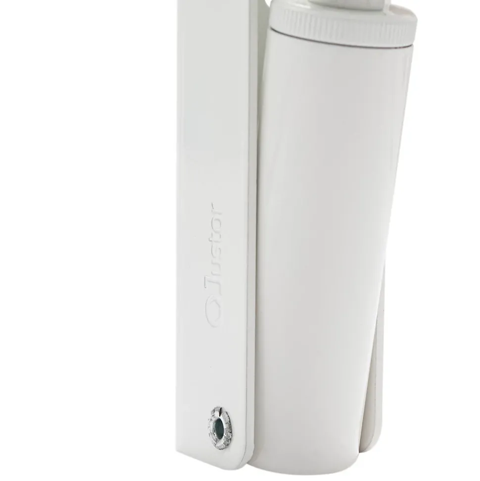 Frein de rétention force 60 N en aluminium anodisé blanc pour porte jusquà 40 KG