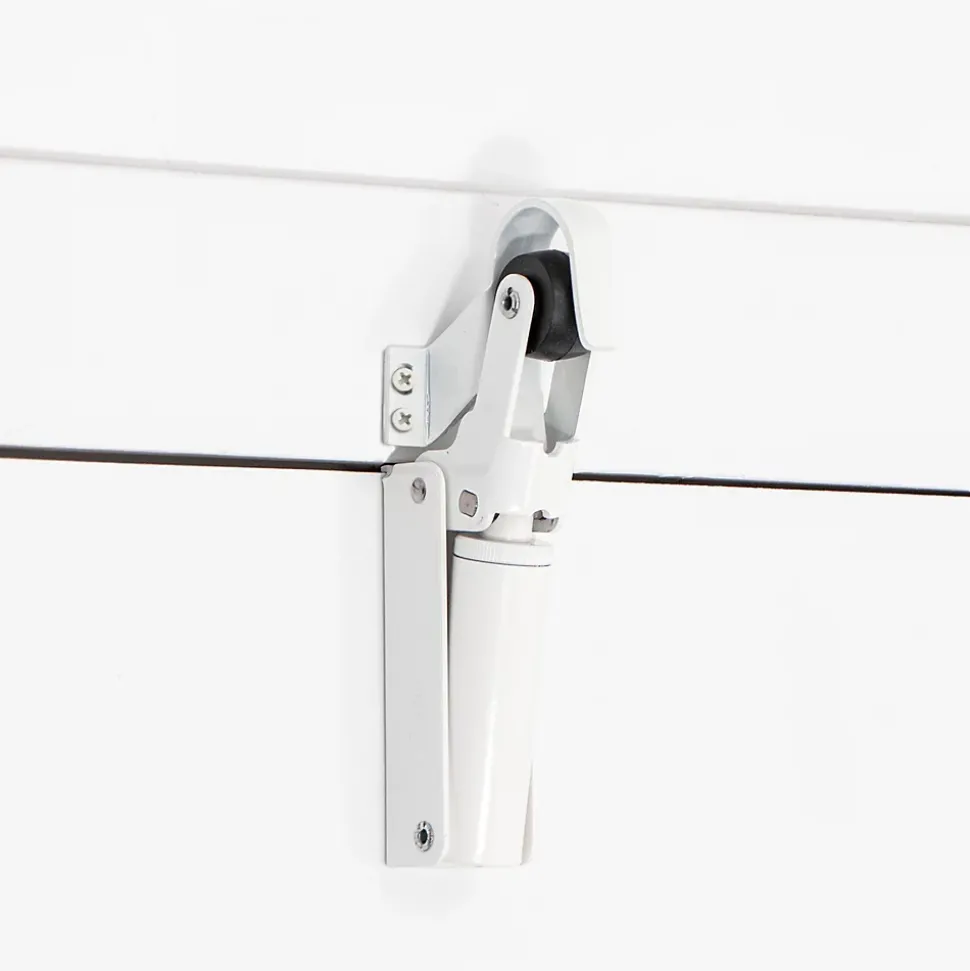 Frein de rétention force 60 N en aluminium anodisé blanc pour porte jusquà 40 KG