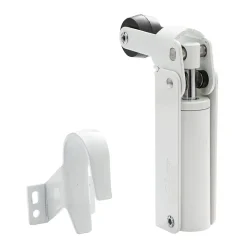 Frein de rétention force 60 N en aluminium anodisé blanc pour porte jusquà 40 KG