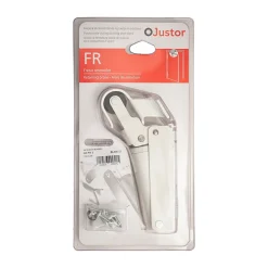 Frein de rétention force 115 N, en aluminium anodisé blanc, pour porte jusquà 100 KG.