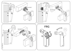 Frein de rétention force 80 N totalement en acier inox 304, pour porte jusquà 80 KG.