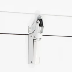 Frein de rétention Réglable force 60 a 80 N aluminium anodisé blanc, pour porte jusquà 80 KG.