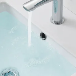 Garniture de trop-plein de lavabo ronde, finition chrome brillant, en ABS Kibath