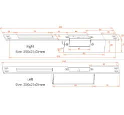 Gâche électrique portillon ou porte réversible
