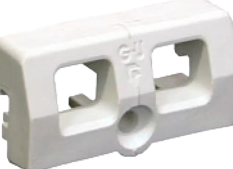 Gâche tringle double nylon blanc PVC - FERCO - E-19222-00-0-7