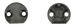 Gâche tringle simple à entailler pour menuiserie bois 25mm zamak - FERCO - 0-0319A-00-0-1