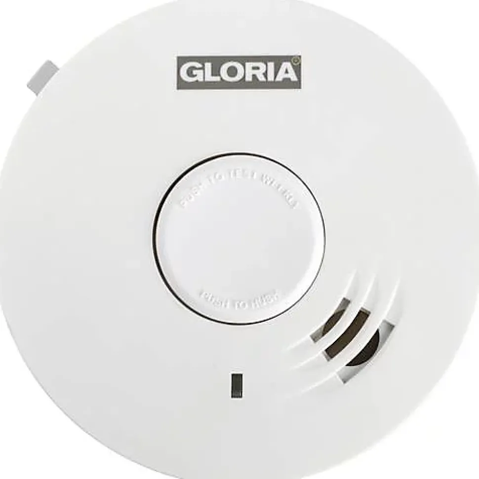 Gloria R-10 Détecteur de fumée 10 ans - batterie lithium 3V intégrée, certifié VdS/EN14604