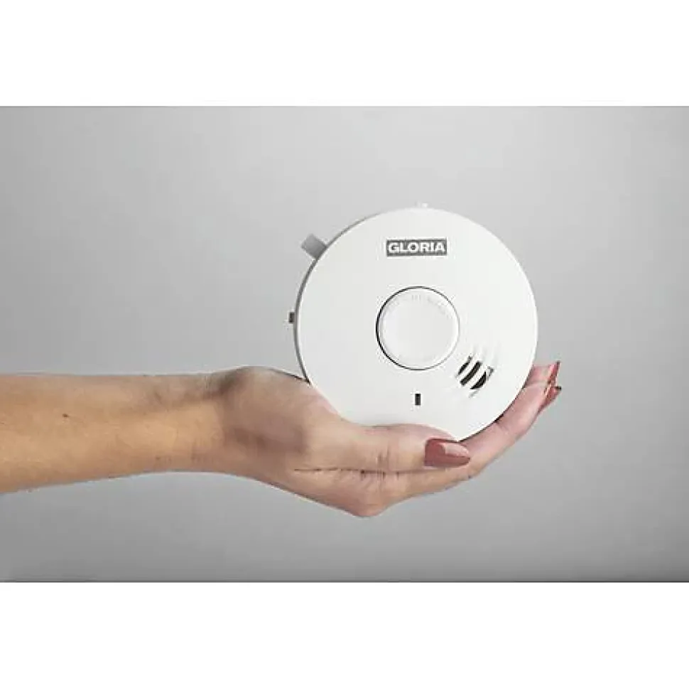 Gloria R-10 Détecteur de fumée 10 ans - batterie lithium 3V intégrée, certifié VdS/EN14604