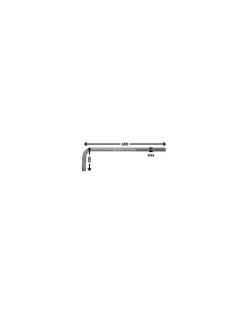 Gond Métaux grande longueur M24X600 Filetée sur 150 Forte tenue à la corrosion Acier galvanisé à chaud - 1 pièce