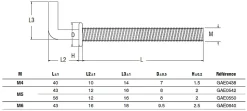 Gonds à embase métal GAE M6X40 boîte de 50 - SCELL-IT - GAE0640