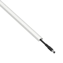 Goulotte décorative demi-ronde blanche auto-adhésive D-Line 16 x 8 mm, 1 m