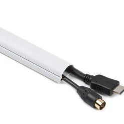 Goulotte décorative demi-ronde blanche auto-adhésive D-Line 30 x 15 mm, 1 m