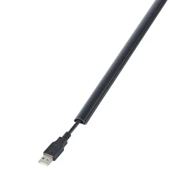 Goulotte décorative demi-ronde noire auto-adhésive D-Line 16 x 8 mm, 1 m