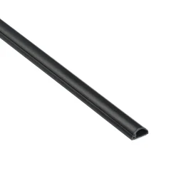 Goulotte décorative demi-ronde noire auto-adhésive D-Line 16 x 8 mm, 1 m