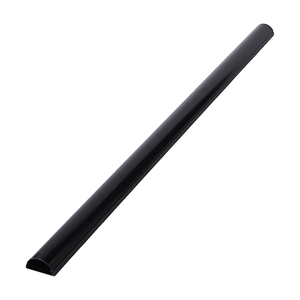 Goulotte décorative demi-ronde noire auto-adhésive D-Line 50 x 25 mm, 1 m