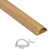 Goulotte décorative demi-ronde effet chêne auto-adhésive D-Line 30x15mm, 2m
