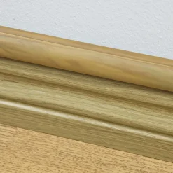Goulotte décorative demi-ronde effet chêne auto-adhésive D-Line 30x15mm, 2m