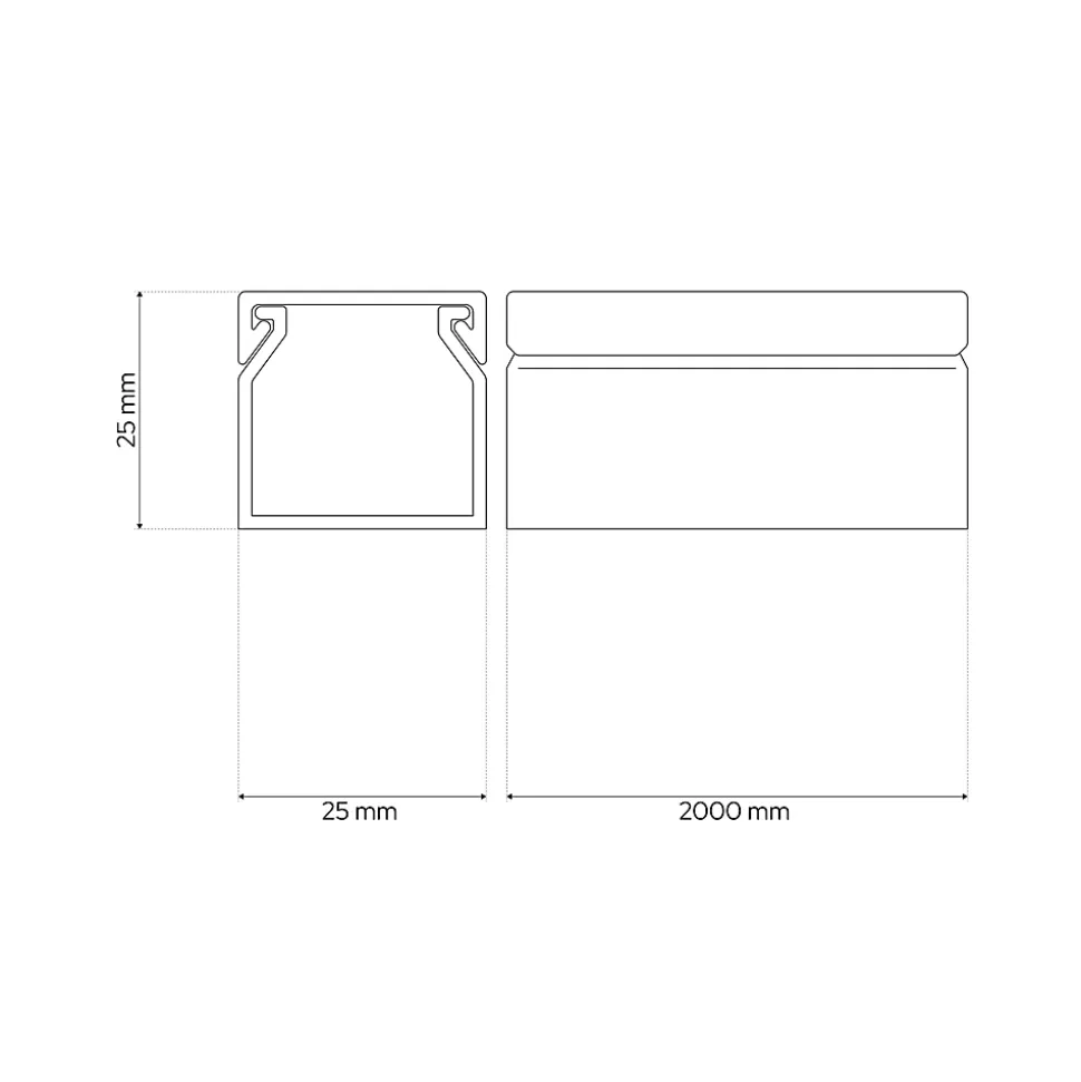 Goulotte électrique PVC 25x25 mm 2 m anthracite EDO
