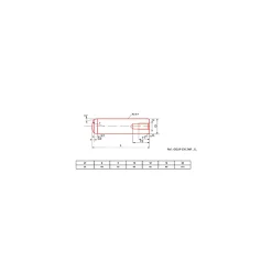 Goupille cylindrique taraudée brut DIN 7979 8X50 boîte de 10 - ULTIMA - 87508050
