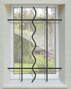 Grille de Defense Azur pour Fenetre H 115 cm x L 120 cm (côte tableau)