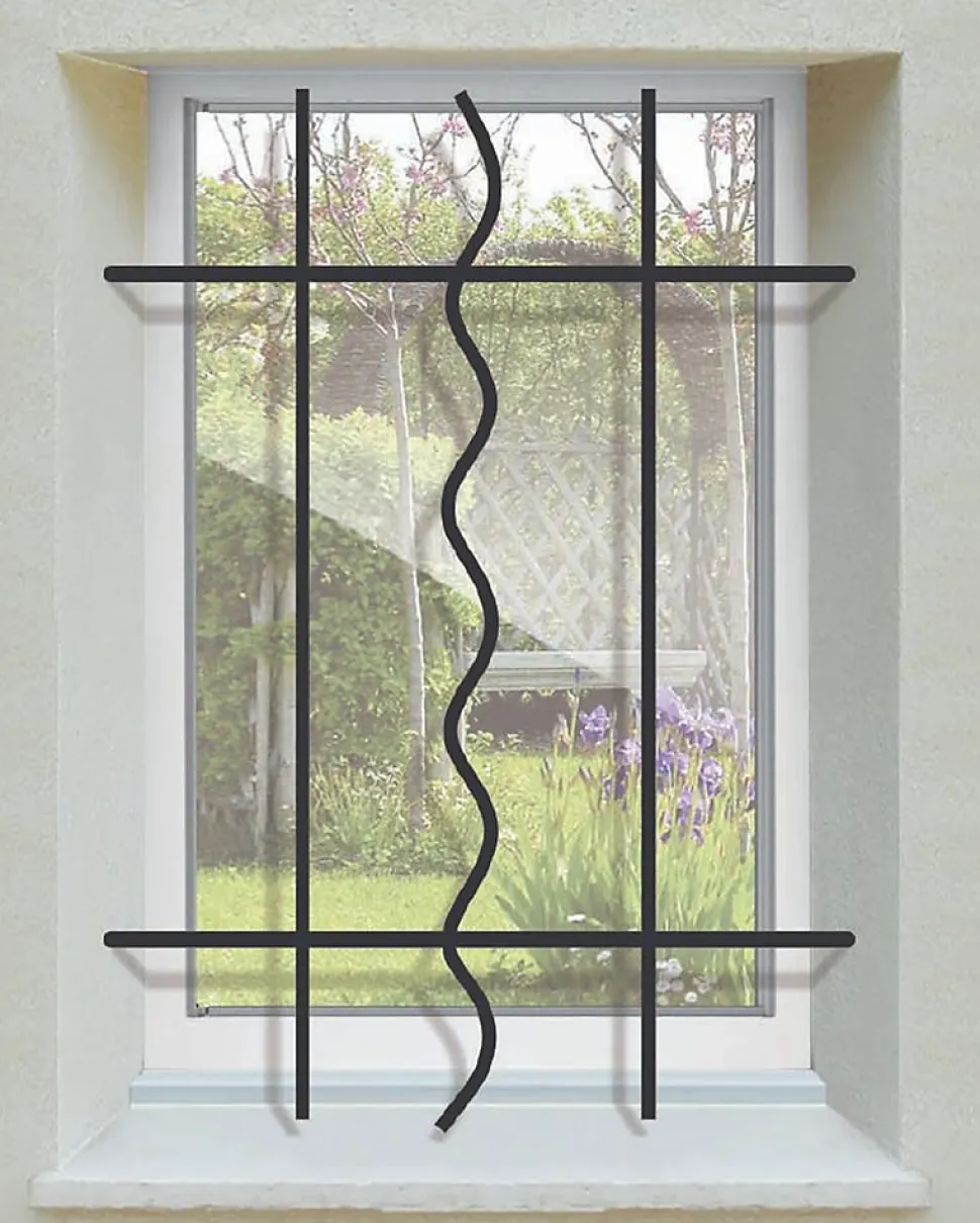 Grille de Defense Azur pour Fenetre H 95 cm x L 60 cm (côte tableau)