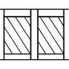 Grille de Defense Diago pour Fenetre H 115 cm x L 140 cm (côte tableau)