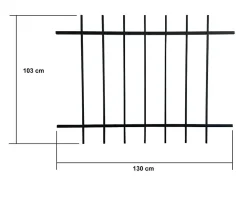 Grille de Defense DISTRI pour Fenetre H 115 cm x L 120 cm (côte tableau)