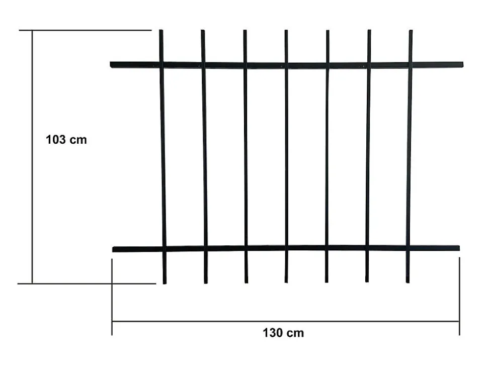 Grille de Defense DISTRI pour Fenetre H 115 cm x L 120 cm (côte tableau)
