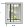 Grille de Defense DISTRI pour Fenetre H 95 cm x L 100 cm (côte tableau)