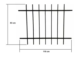 Grille de Defense DISTRI pour Fenetre H 95 cm x L 100 cm (côte tableau)