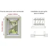Grille de Defense DISTRI pour Fenetre H 125 cm x L 80 cm (côte tableau)