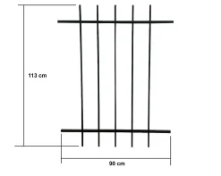 Grille de Defense DISTRI pour Fenetre H 125 cm x L 80 cm (côte tableau)
