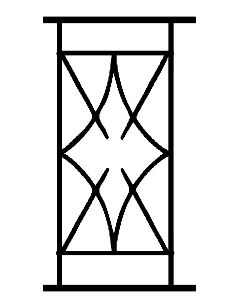 Grille de Defense Nora pour Fenetre H 105 cm x L 80 cm (côte tableau)
