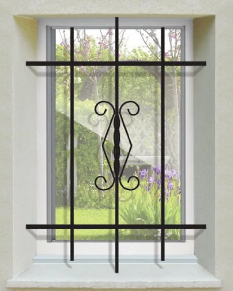 Grille de Defense Rustique pour Fenetre H 135 cm x L 80 cm (côte tableau)