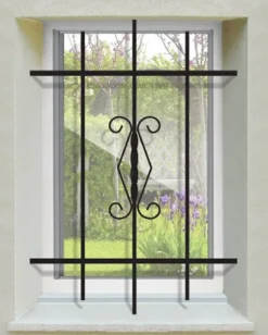 Grille de Defense Rustique pour Fenetre H 65 cm x L 100 cm (côte tableau)
