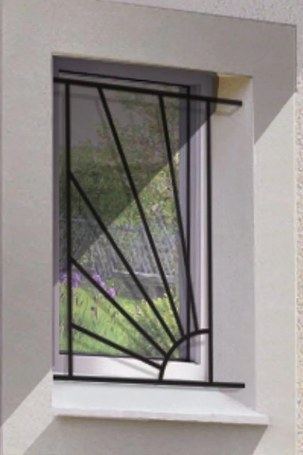 Grille de Defense Soleil pour Fenetre H 75 cm x L 60 cm (côte tableau)