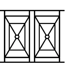 Grille de Defense Tolosa pour Fenetre H 125 cm x L 120 cm (côte tableau)