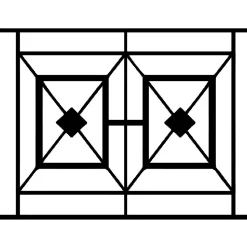 Grille de Defense Toulousaine pour Fenetre H 115 cm x L 100 cm (côte tableau)