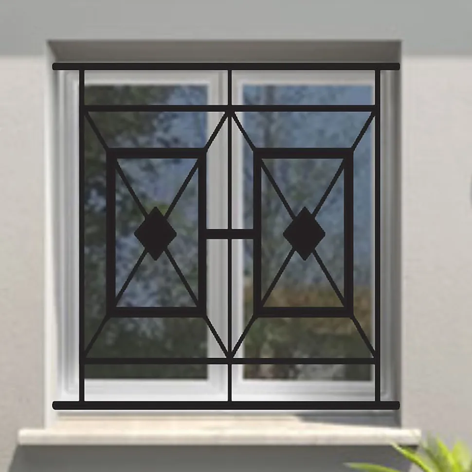 Grille de Defense Toulousaine pour Fenetre H 115 cm x L 100 cm (côte tableau)