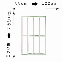 Grille de défense réglable pour fenêtre (largeur et hauteur) de 55x95 cm à 100x165 cm blanche