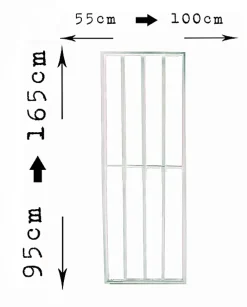 Grille de défense réglable pour fenêtre (largeur et hauteur) de 55x95 cm à 100x165 cm blanche