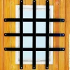 Grille de hublot Afbat acier époxy noir