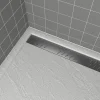 Grille d'évacuation l.69,5 cm pour receveur de douche Pedra et Pure 2, gun metal, Galedo