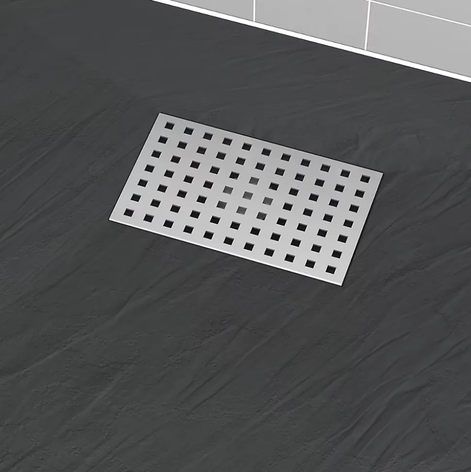 Grille perforée en inox pour receveur - 20.15x12.3x0.55cm - ROCK 2 GRID DRILL