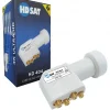 HD404 LNB Quad Full HD 4K Tête Parabole 4 sorties 0,1dB Compatible ASTRA EUTELSAT HDSAT