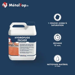 Hydrofuge Facade - Metaltop - Incolore - Pot 5L