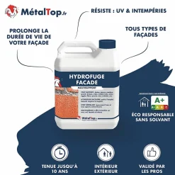 Hydrofuge Facade - Metaltop - Incolore - Pot 1L